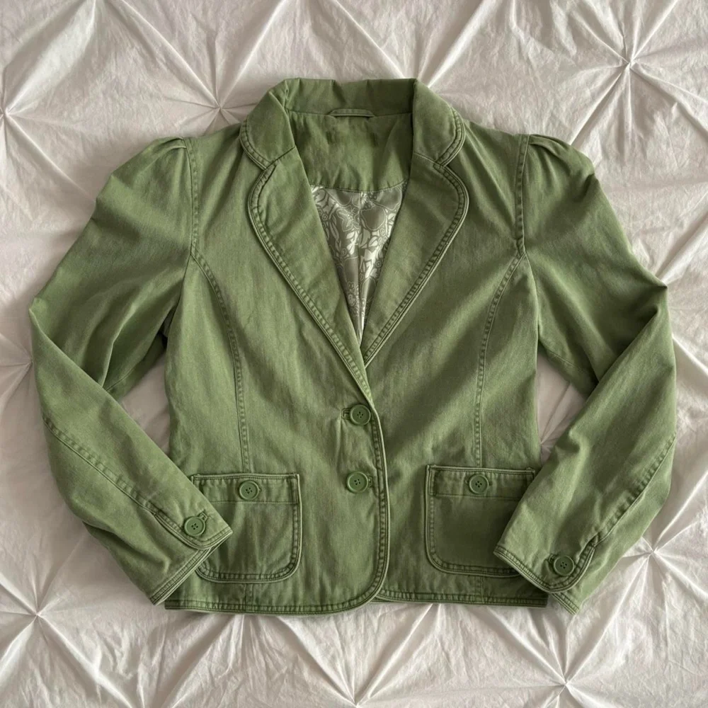 sage green blazer jacket - Picture 1 of 3